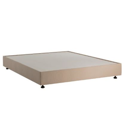 Picture of MasterBed Wooden Bed Base Leather Brown