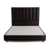صورة MasterBed Tufted Tubes Headboard Leather Black