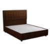 صورة MasterBed Wooden Storage Bed Base Leather Brown