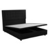 Picture of MasterBed Wooden Storage Bed Base Leather Black 