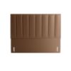 صورة MasterBed Tufted Tubes Headboard Leather Brown