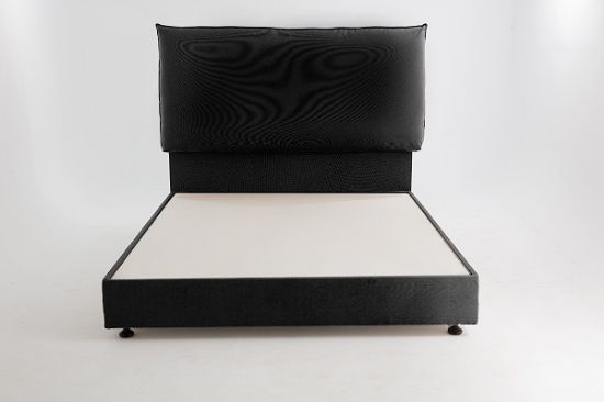 صورة MasterBed Pillow Headboard Leather Black